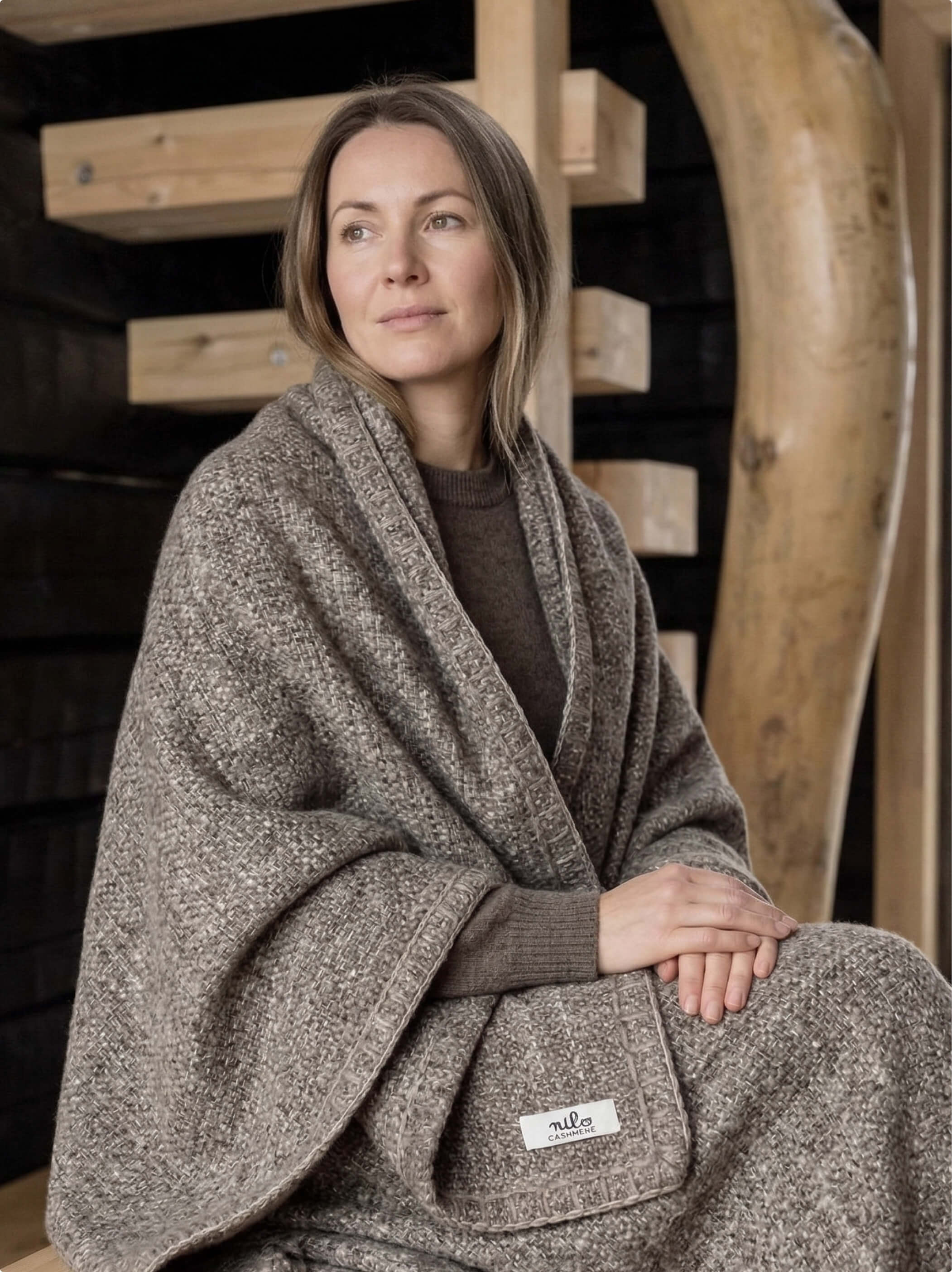 Barpak vilnas & zīda pleds