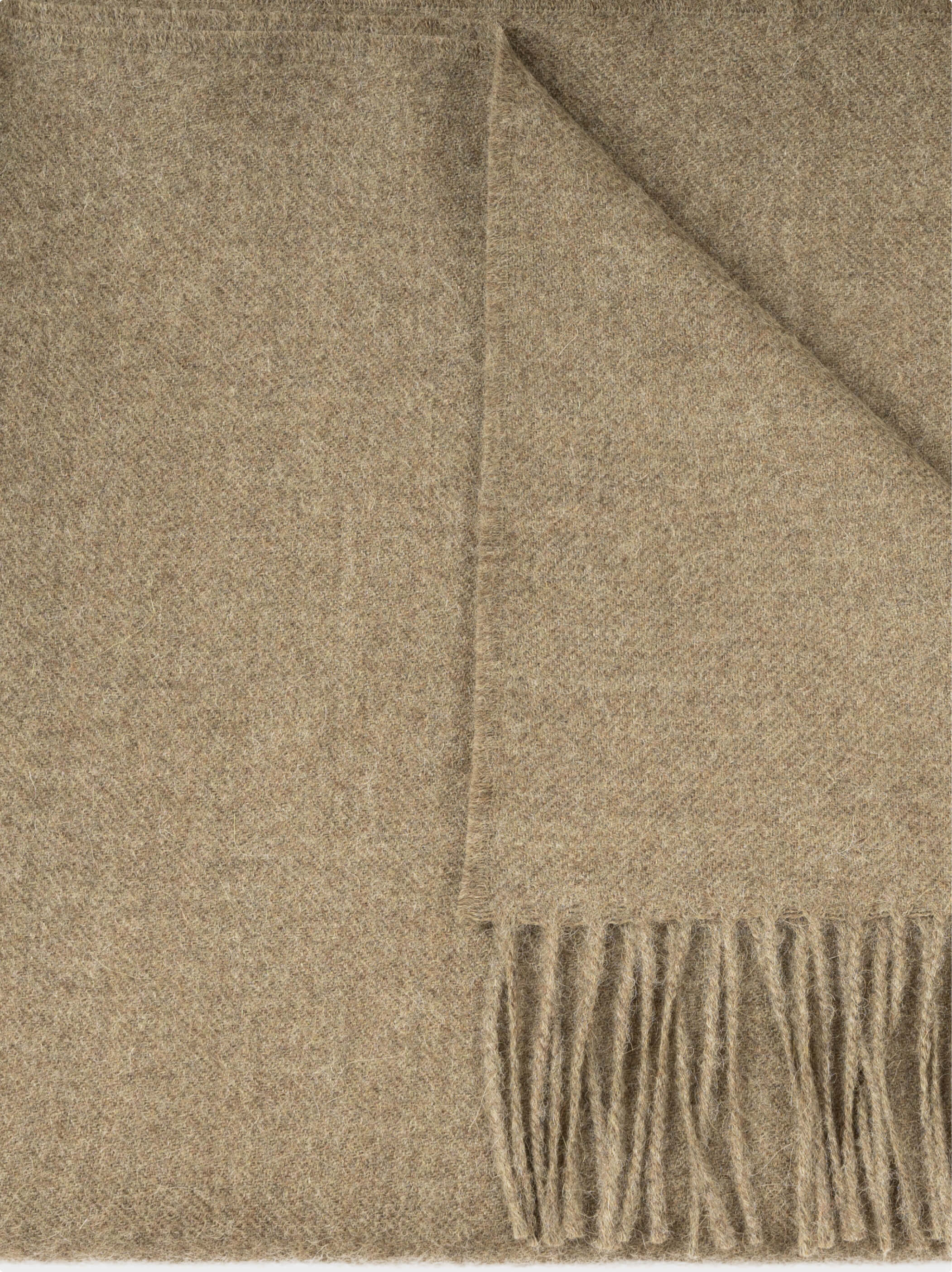 Alpaka Decke Melange Olive