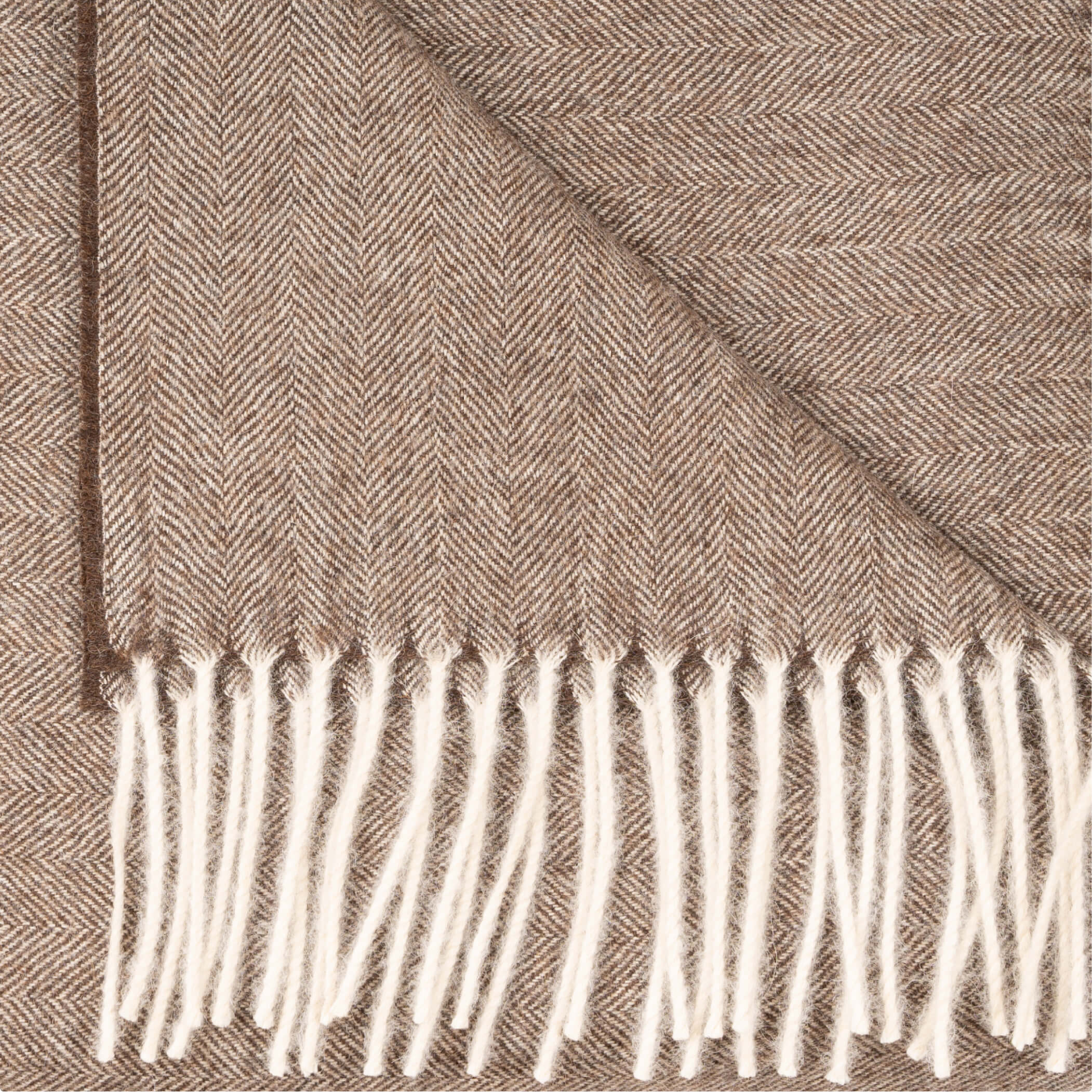 Alpaku pleds Herringbone Chocolate