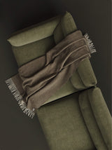 Baby Alpaca Throw Herringbone Chocolate