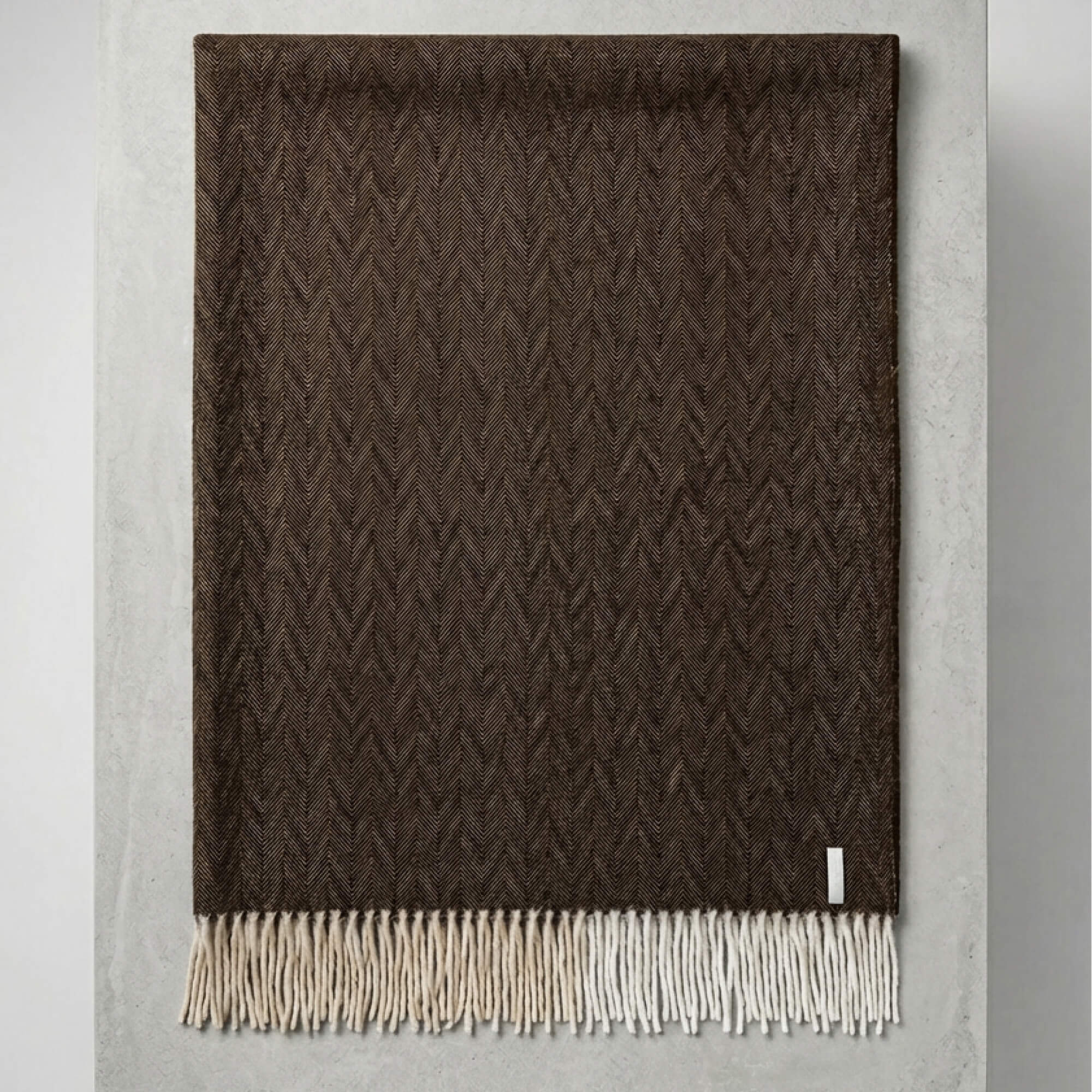 Alpaku pleds Herringbone Chocolate
