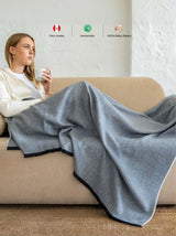 Alpaka Decke Herringbone Deep Blue