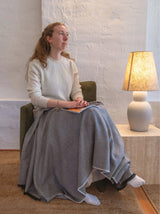 Alpaka Decke Herringbone Deep Blue