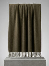 Alpaka Decke Melange Olive