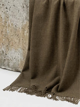 Alpaka Decke Melange Olive