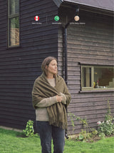 Alpaka Decke Melange Olive