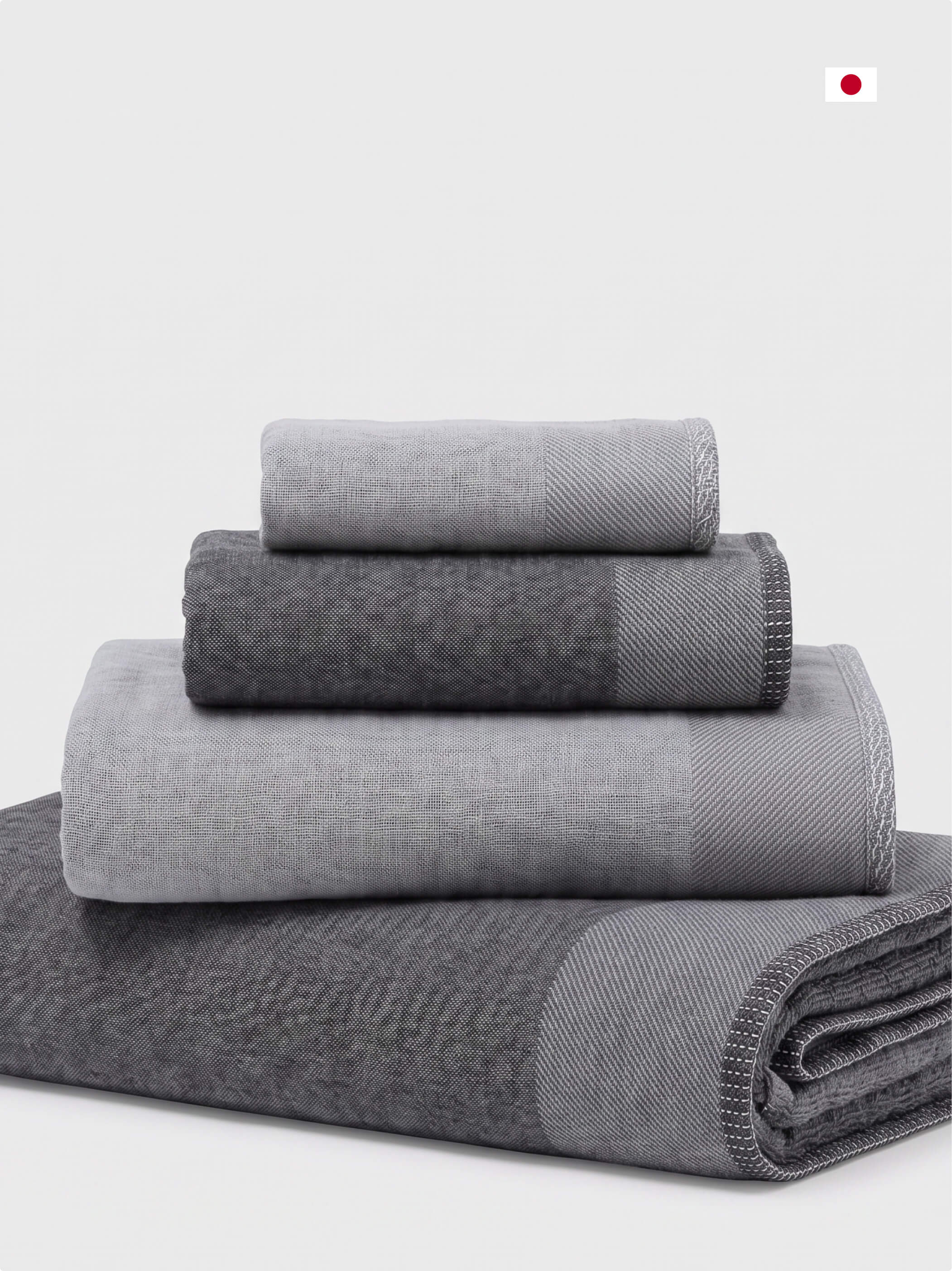 ZEN Charcoal Gauze & Pile Towel