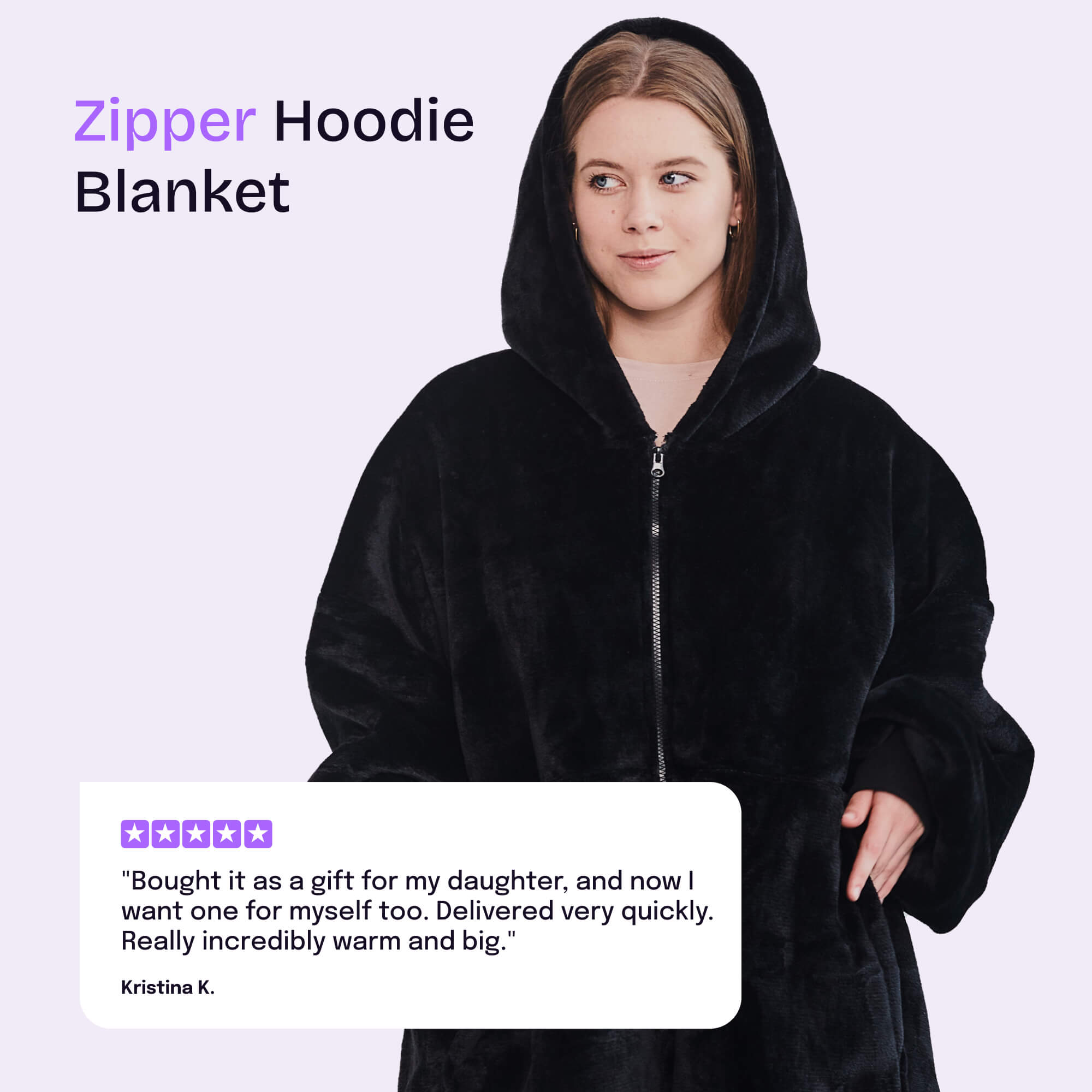 Zipper Hoodie Blanket